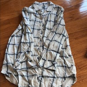 Long Button Down Flannel with Girly Flare